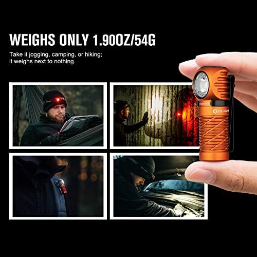 OLIGHT Perun 2 Mini Headlamp Rechargeable, 1100 Lumens, Red Light, Orange - Image 3