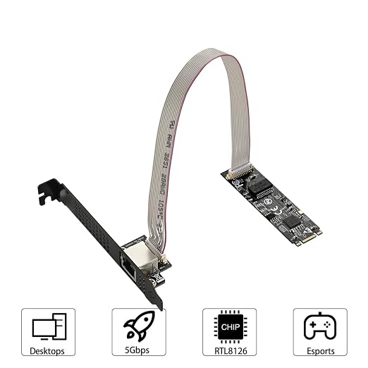 IO CREST M.2 M-Key PCI-e 3.0 Interface Single Port 5.0 Gigabit Ethernet Modules - Image 6