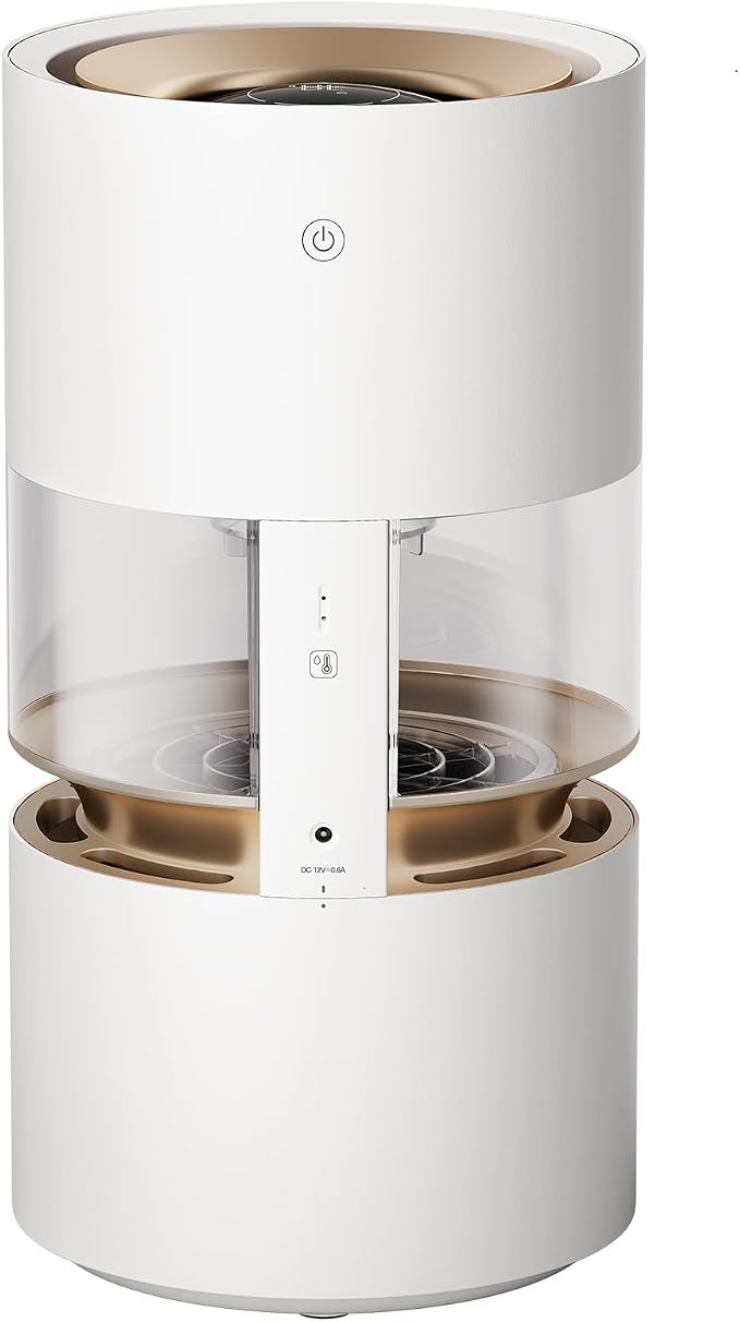 Smartmi Evaporative Humidifiers for Bedroom home, Rainforest Air Humidifier, 3L No Mist Cool Humidifier with Top Fill Design, Smart Humidity Control, Works with HomeKit Alexa Google Assistant - Image 2