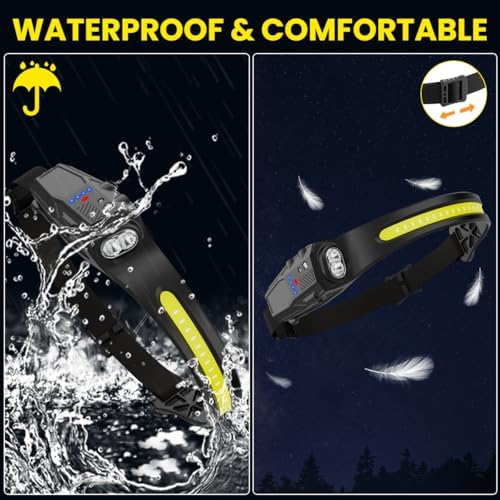 KYEKIO 3Pack 7Modes LED Headlamp Rechargeable with Red Light for Adults - Image 5