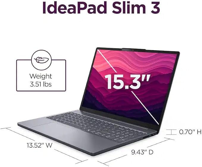 Lenovo IdeaPad Slim 3i • 16" WUXGA FHD+ Laptop • Intel Core i7-13620H • 16GB DDR5RAM • 256GB PCle SSD • Windows 11 - Image 8