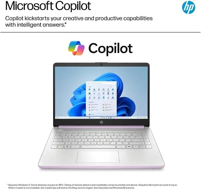HP 2025 Student Laptop, Intel Processor N150(up to 3.6 GHz), 14 Inch LED Screen,8G RAM, 256GB Storange (128GB UFS+128GB MSD),1 Year Office 365, Windows 11 Home,Honey Lavender,w/YYY Accessories - Image 5