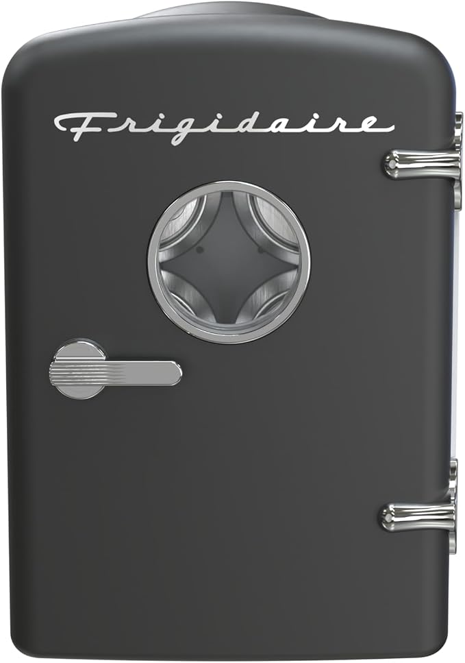 Frigidaire EFMIS171 Retro Mini Portable Personal Fridge - Ideal for Home, Office or Dorm - Includes Carrying Handle, AC/DC Wall/Car Charger by Unknown