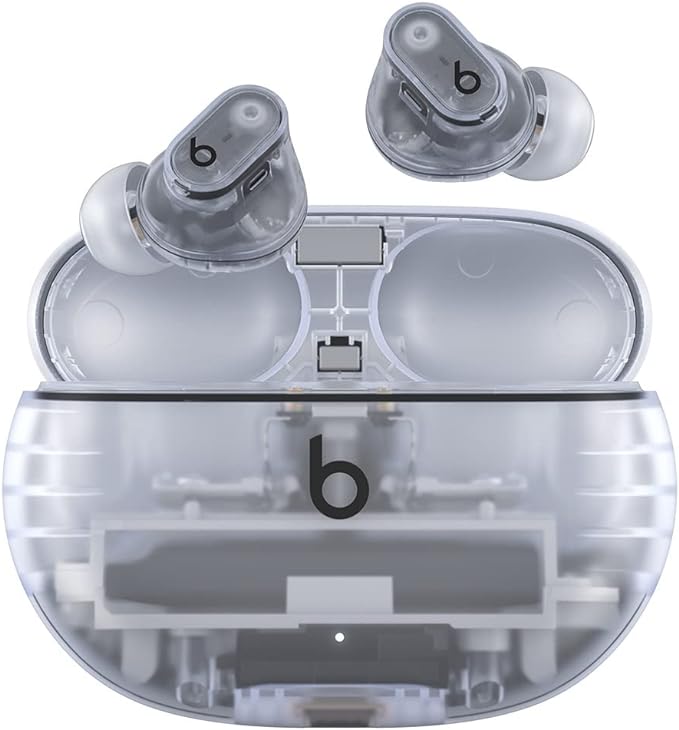 Beats Studio Buds + | True Wireless Noise Cancelling Earbuds, Enhanced Apple & Android Compatibility, Built-in Microphone, Sweat Resistant Bluetooth Headphones, Spatial Audio - Transparent by Beats