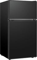Mini Fridge With Freezer,3.2 Cu.Ft Compact Refrigerator,Mini Refrigerator With 2 Doors For Bedroom,Office,Kitchen,Apartment,Dorm(black.) by HAILANG