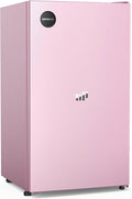 Upstreman 3.2 Cu.Ft All-Refrigerator Mini Fridge, Pink-CR32 | Petal Pink Finish, 7-Level Thermostat, ENERGY STAR Certified, Reversible Door, Small Fridge for Office, Bedroom or Dorm by StartUpLiveBetter