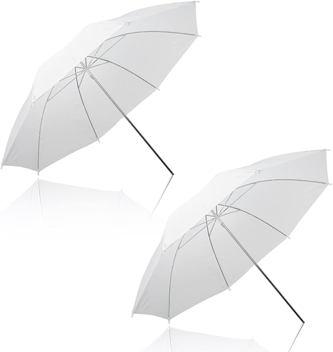 2 Pack Photography Umbrella Lighting Kit, 2 * 43inch Translucent White Soft by soonpho