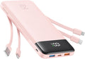 charmast 20000mAh Portable Charger with Built in Cables, 22.5W Travel Power Bank Fast Charging, USB C Cell Phone Battery Pack for iPhone 17/16/15/14/13/12 Series, iPad, Samsung, Android, Tablet by Charmast