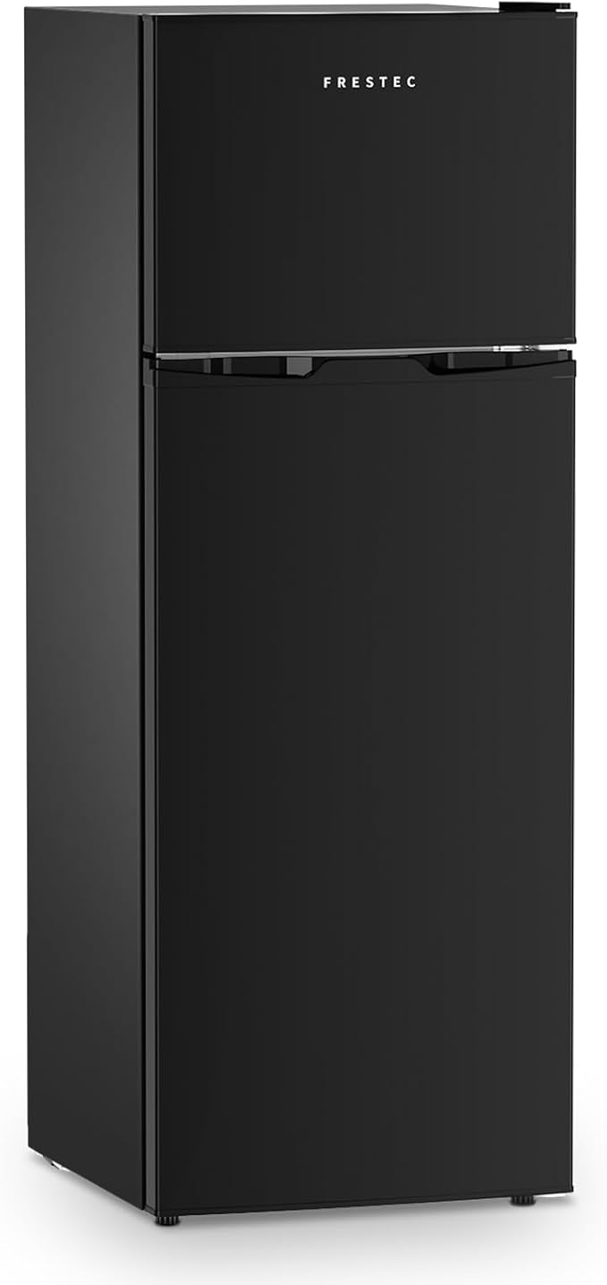 7.4 Cu.Ft. Refrigerator with Freezer, 2 Door Top Freezer Apartment Size Fridge, 25.0" W x 24.6" D x 60.7" H Compact Fridge with Adjustable Thermostat, 37dB Quiet for Office, Dorm, Home by Frestec