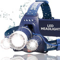 DanForce Bright LED Headlamp – American Made Head Flashlight – 3 Cree® LEDs, 4 Modes, 6000 Lumens, Rechargeable Batteries – Sweat-Resistant Band – Dust and Waterproof + FREE Lenses by , (Haki) by DanForce