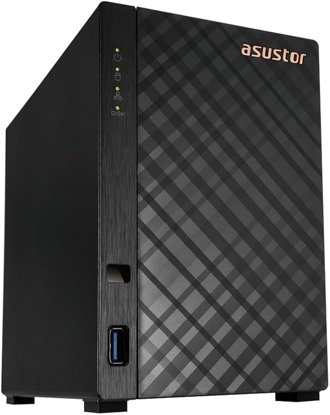 Asustor Drivestor 2 Gen 2 AS1202T 2-Bay NAS Storage, Quad-Core 1.7GHz CPU by Asustor