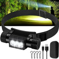 Headlamp Rechargeable, 2000 Lumen Super Bright LED Head Lamp for Adults, IP67 Waterproof Rechargeable Headlight with 9 Modes, Head Flashlight with 2600 mAh for Outdoor Camping Hiking Fishing Running by Rugtol