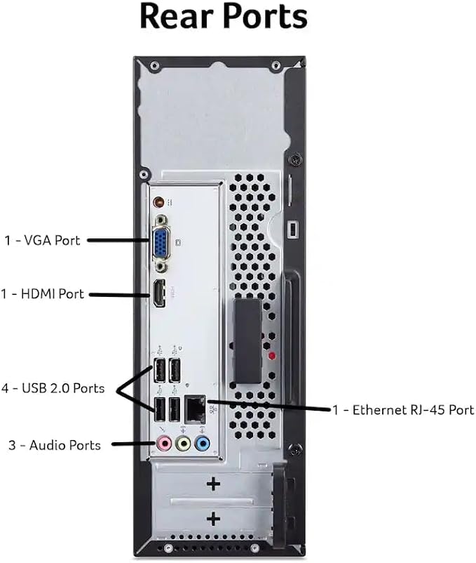 Acer Aspire SFF 8L Desktop Computer | Intel Multi-Core CPU | 16GB DDR4 RAM, 1TB SSD | WiFi 6E | Intel UHD Graphic | Wired Keyboard & Mouse, Lifetime Office 365 for The Web - Image 5