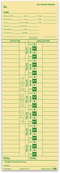 Generic Time Clock Cards for Tracking Regular and Extra Time by Unknown