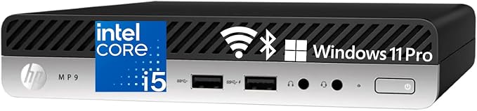 HP Mini Desktop PC, Intel Core 6-Core, 16GB DDR4 RAM, 512GB PCIe SSD, WiFi, Bluetooth, Dual DisplayPort, USB-C, Windows 11 Pro - Business Office Mini Computer by Unknown
