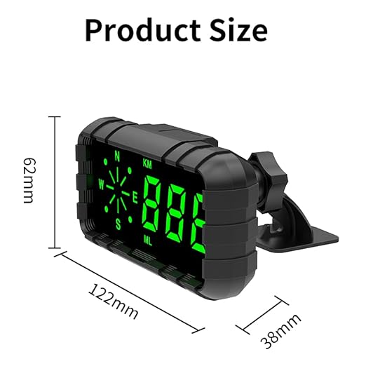 Car Headup Display GPS Digital Speedometer Compass - Image 3