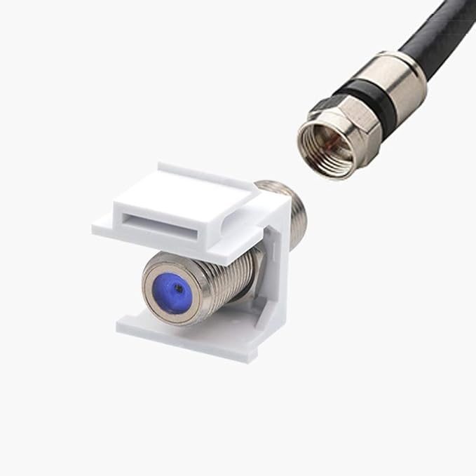 VCE 3GHz Coax Keystone Jack Insert Coaxial Cable Connector, F-Type RG6 Cable - Image 3