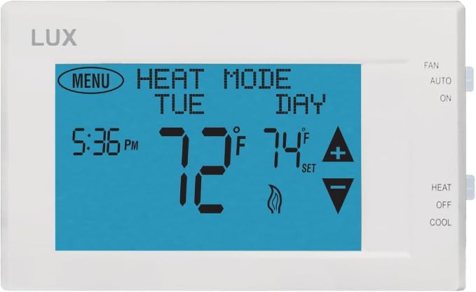 Lux Products TX9600TS Programmable Large Touchscreen Heating Cooling Thermostat - Image 4