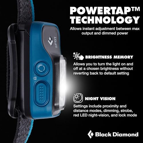 BLACK DIAMOND Spot 400 Headlamp, AAA Powered, Dimmable, Waterproof, BD Azul - Image 3