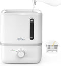 Bear Humidifiers for Bedroom, 2.5L Cool Mist Humidifiers and Oil Diffuser, Quiet Rapid humidifiers for Home Whole House, with Adjustable Mist Output and Auto Shut-off, White by Bear