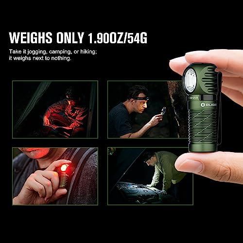 OLIGHT Perun 2 Mini Headlamp Rechargeable, 1100 Lumens, Red Light, OD Green - Image 3