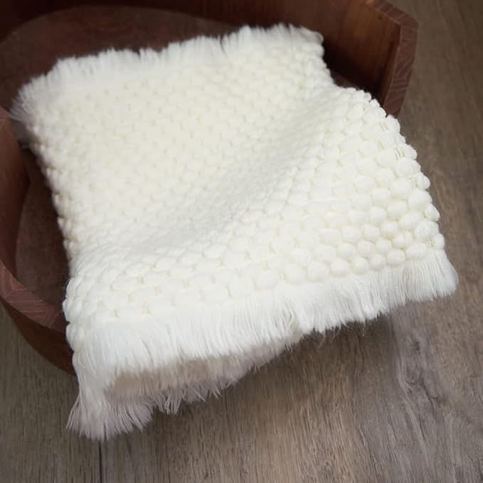 Zeroest Baby Photography Props Basket Braid Wool Wrap Newborn Photo Shoot - Image 7