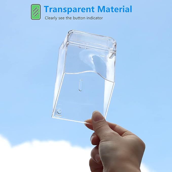 PC Waterproof Doorbell Cover, Transparent Rainproof Wireless Doorbell - Image 4