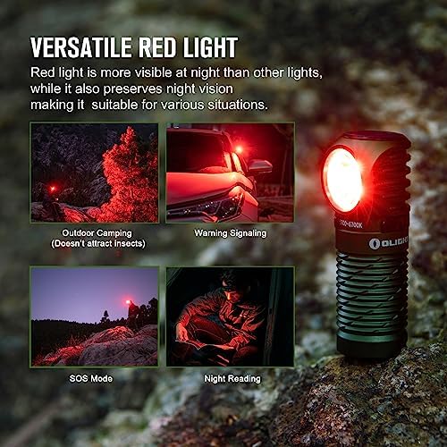 OLIGHT Perun 2 Mini Headlamp Rechargeable, 1100 Lumens, Red Light, OD Green - Image 5