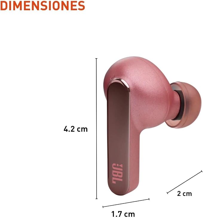JBL Live Pro 2 TWS - Noise Cancelling Earbuds - Rose | JBL Signature Sound, True Adaptive Noise Cancelling with Smart Ambient, 40 1030 hours of playback with wireless charging - Image 4