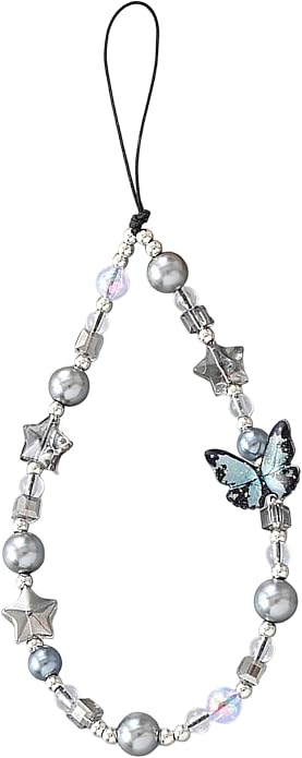 Beaded Phone Charm Lanyard Strap Girly Style Fixed Beads Pearl Lanyards by Staqlo
