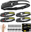 Rechargeable Headlamp 5PCS, 230° LED Head Lamp, Head Lights for Forehead by WopkDupk