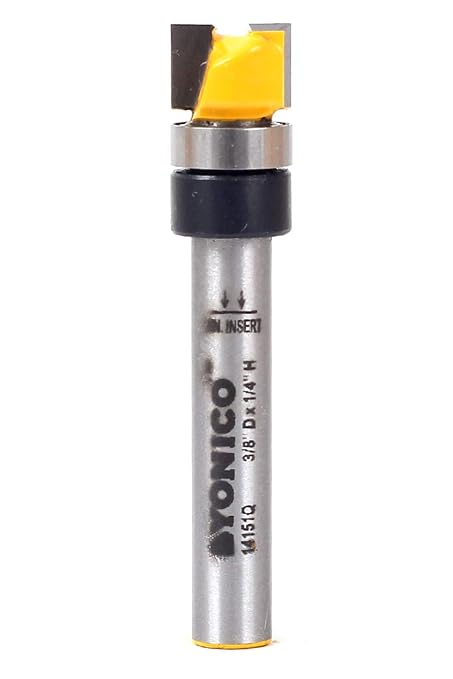 YONICO Flush Trim Router Bit 3/8-Inch Diameter 1/4-Inch Shank 14151q - Image 3