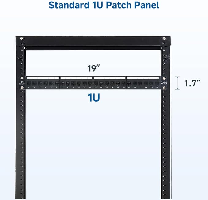 Cable Matters 1U 19-Inch 24-Port 10Gbps Cat6 Ethernet Patch Panel - Image 5