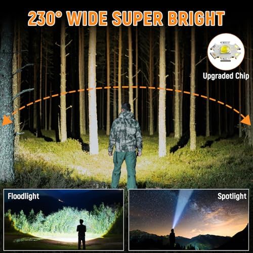 ZioeYiue LED Headlamp Rechargeable 2P, 230° Wide Beam Head Lamp for Adults - Image 2