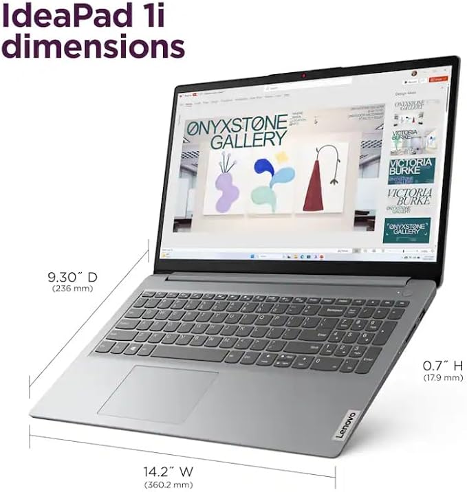 Lenovo IdeaPad 1i 15.6" FHD Laptop,with Lifetime Office,Intel Core i5-1335U, 16GB RAM, 256GB SSD,Intel Iris Xe Graphics,Wi-Fi 6,10 Hr BatteryWin 11 Pro, Cloud Grey, - Image 7