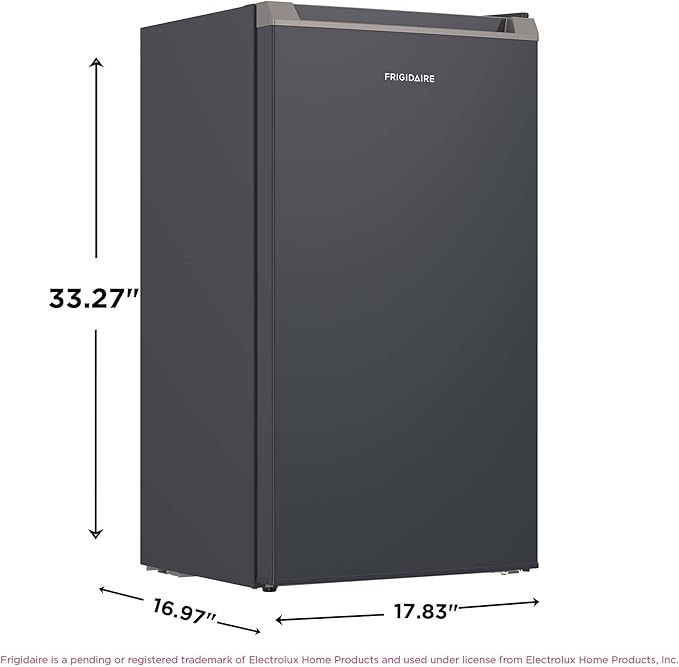 Frigidaire Mini Refrigerator, Compact Freezer Compartment, Adjustable Thermostat Control, Reversible Door, Contemporary Series, 3.2 cu ft, Black - Image 6