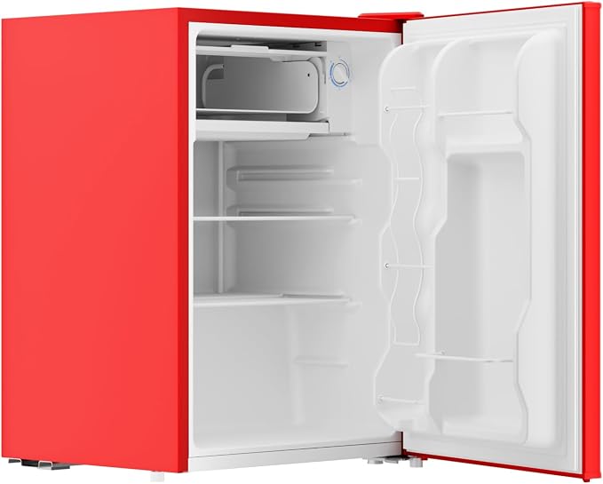 2.6 Cu Ft Small Fridge with Freezer for Office Red | Mini Refrigerator for Dorm Bedroom, Compact Fridge, Energy-efficient, Low Noise - Image 8
