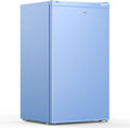 Upstreman 3.2 Cu.Ft Mini Fridge with Freezer, Blue-BR321 | Adjustable Thermostat, Energy Saving, Low Noise, Reversible Door, Small Refrigerator for Dorm, Bedroom, Office by StartUpLiveBetter