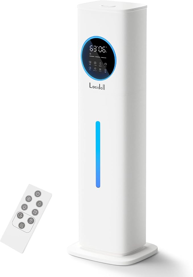 Humidifiers for Bedroom, 2.1Gal/8L Humidifier large room with Essential Oil Diffuser, Night Light, Top Fill Whole House Cool Mist Humidifiers for Plants Baby Kids Adults Greenhouse(White) by Bigcapacitybigpeaceofmind