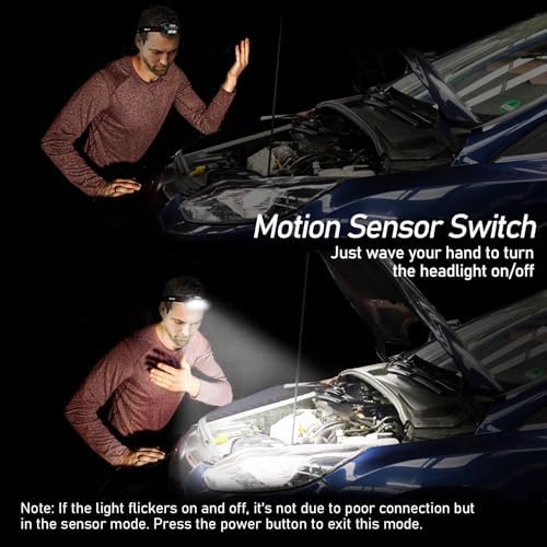 Blukar LED Headlamp Rechargeable, 2000L Super Bright Headlight Flashlight - Image 4