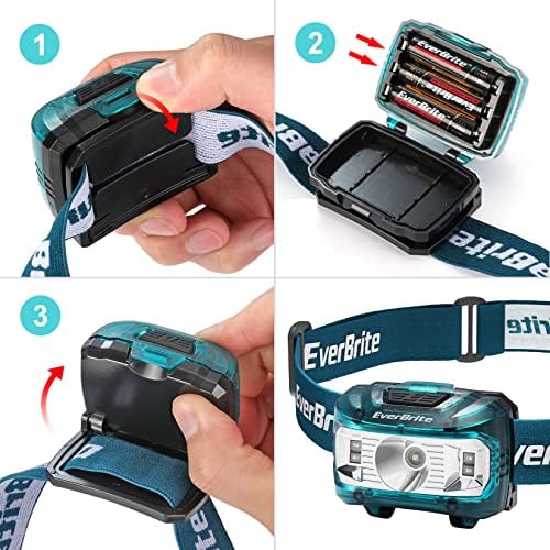 EverBrite Headlamp, 2 Pack Kids Headlamp with Red Light and Memory Function, Head Lamp for Adults and Kids with 5 Modes, Bright Headlamps for Camping, Running, Christmas Gifts, Batteries Included - Image 5
