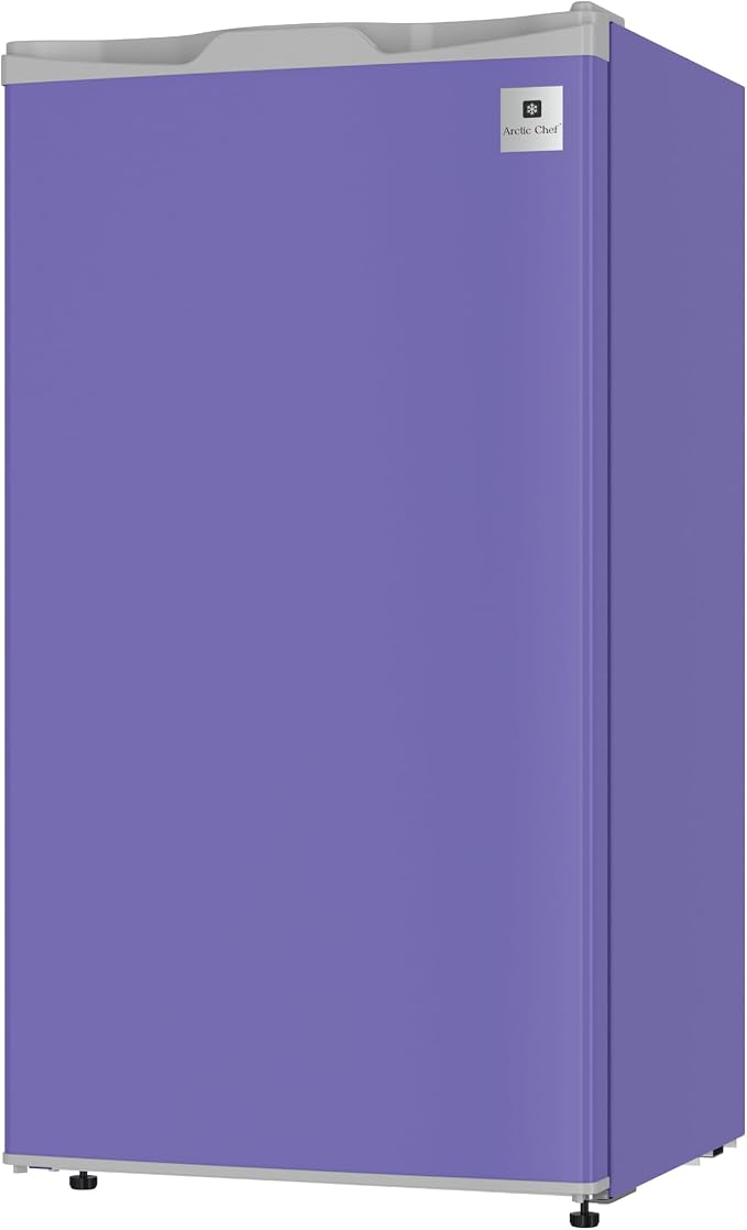 ARCTIC CHEF Mini Refrigerator-Freezer Compartment-Adjustable Thermostat Control-Reversible Doors-Ideal for Dorm, Office, RV, Garage, Apartment-PURPLE, 3.2 CU.FT - Image 2