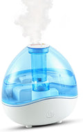 1.5L Cool Mist Humidifier for Bedroom with 360° Adjustable Nozzle, Quiet Ultrasonic Air Humidifier For Babies Nursery, Office, Indoor Plants, Auto-Shut Off,Light-Off,High and Low Mist Levels by Oidooin
