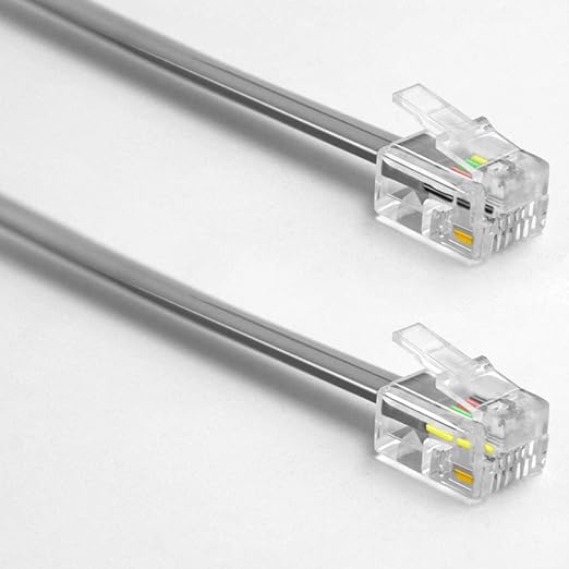 NECABLES 3Pack Phone Cord 1ft Telephone Cord Phone Cable RJ11 6P4C Male to Male - Image 2