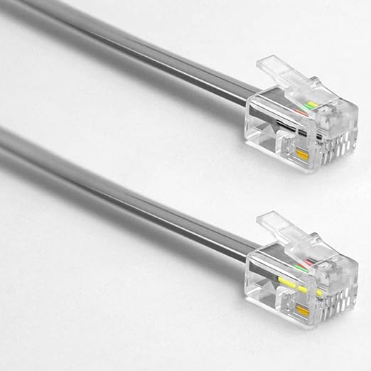 NECABLES 3Pack Phone Cord 10ft Telephone Cord Phone Cable RJ11 6P4C Male to Male - Image 2