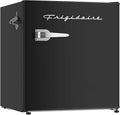 FRIGIDAIRE Black Retro Mini Refrigerator-Energy Saving-Adjustable Thermostat Control-Side Mounted Bottle Opener-Ideal for Dorm, Office, RV, Garage, Apartment 1.6 Cubic Feet by Unknown