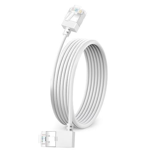 Slim Cat 6 Ethernet Cable 90° Left Angled 10 Feet, Ultra Thin & Flexible Rj45 by DUTEVOLNS