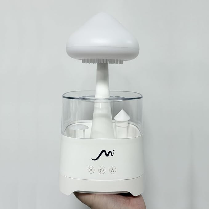 Rain Cloud Humidifier for Bedroom with Remote Control, Built-in Sound Speaker, Aromatherapy Water Drip Diffuser, LED Night Light & Raindrop Sounds for Sleep and Relaxation - Image 8