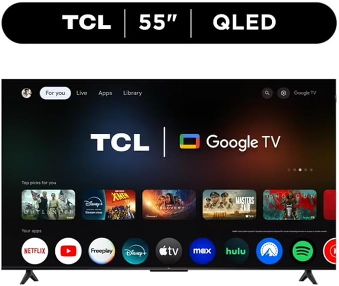TCL Smart TV 55 inch 2025 55Q5K Google TV QLED 4K Google Assistant | Hands Free Voice Control | Alexa | VisionHDR10+| AiPQ | Micro Dimming | NITS350 | Panel 60 Hz (Renewed) - Image 2
