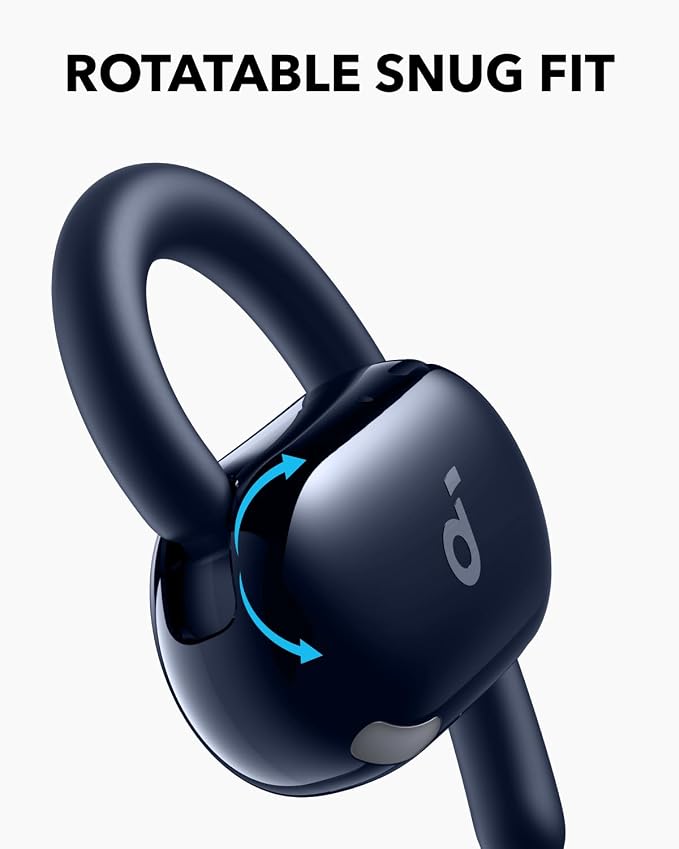 Soundcore V20i by Anker Open Ear Earbuds, Open Ear Headphones True Wireless | Adjustable Hooks, Ultra-Comfort, Snug Fit, Power Sound, Clear Calls, IP55, 36H Playtime, Bluetooth 5.4, Multipoint Connection - Image 3